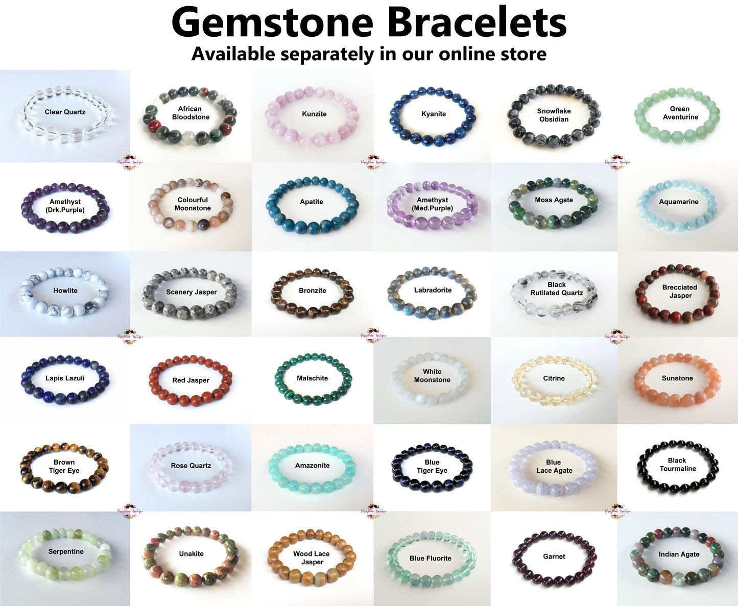Bracelet en tourmaline noire
