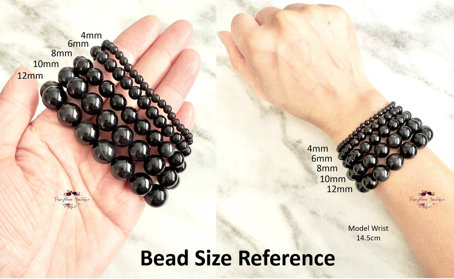 Bracelet en tourmaline noire