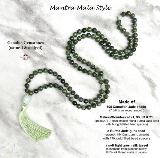 CANADIAN & BURMA JADE MALA
