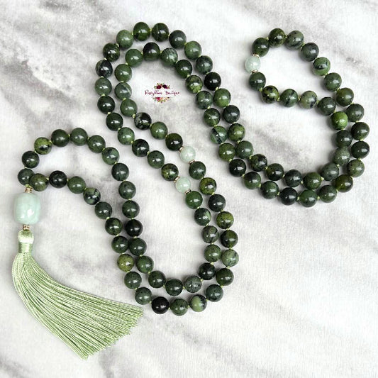 CANADIAN & BURMA JADE MALA