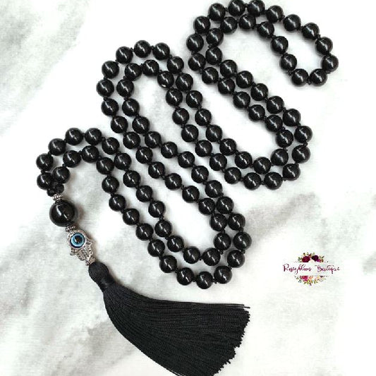 BLACK TOURMALINE MALA