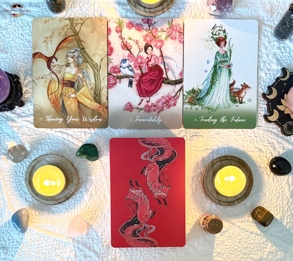 FOXFIRE THE KITSUNE ORACLE CARD DECK | 44 Cards with 143-Page Guidebook