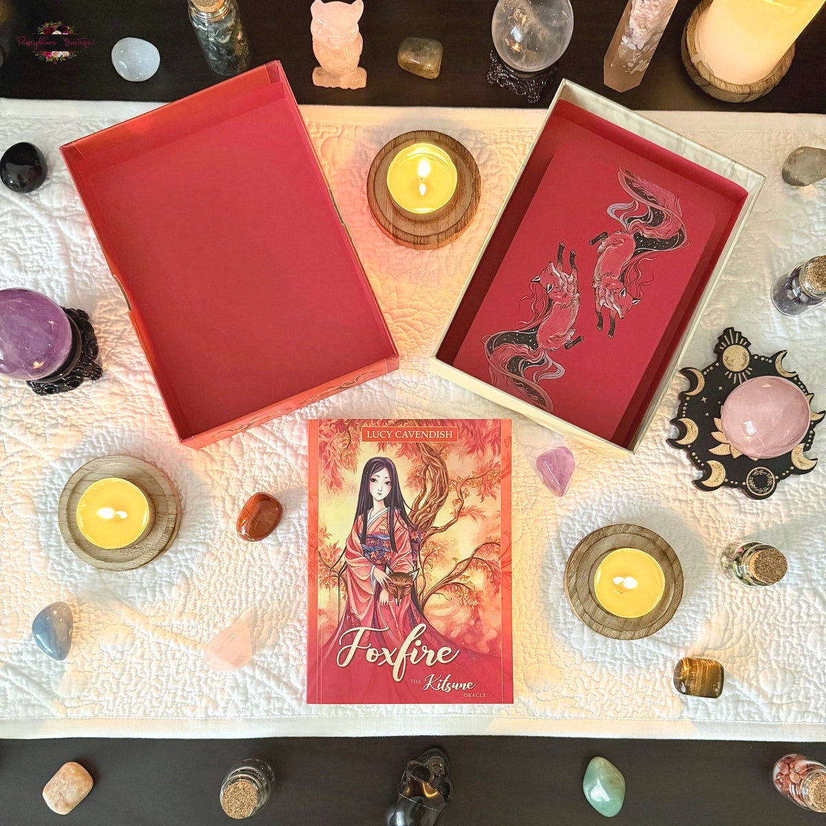 FOXFIRE THE KITSUNE ORACLE CARD DECK | 44 Cards with 143-Page Guidebook