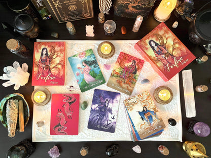 FOXFIRE THE KITSUNE ORACLE CARD DECK | 44 Cards with 143-Page Guidebook
