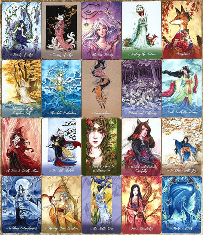 FOXFIRE THE KITSUNE ORACLE CARD DECK | 44 Cards with 143-Page Guidebook